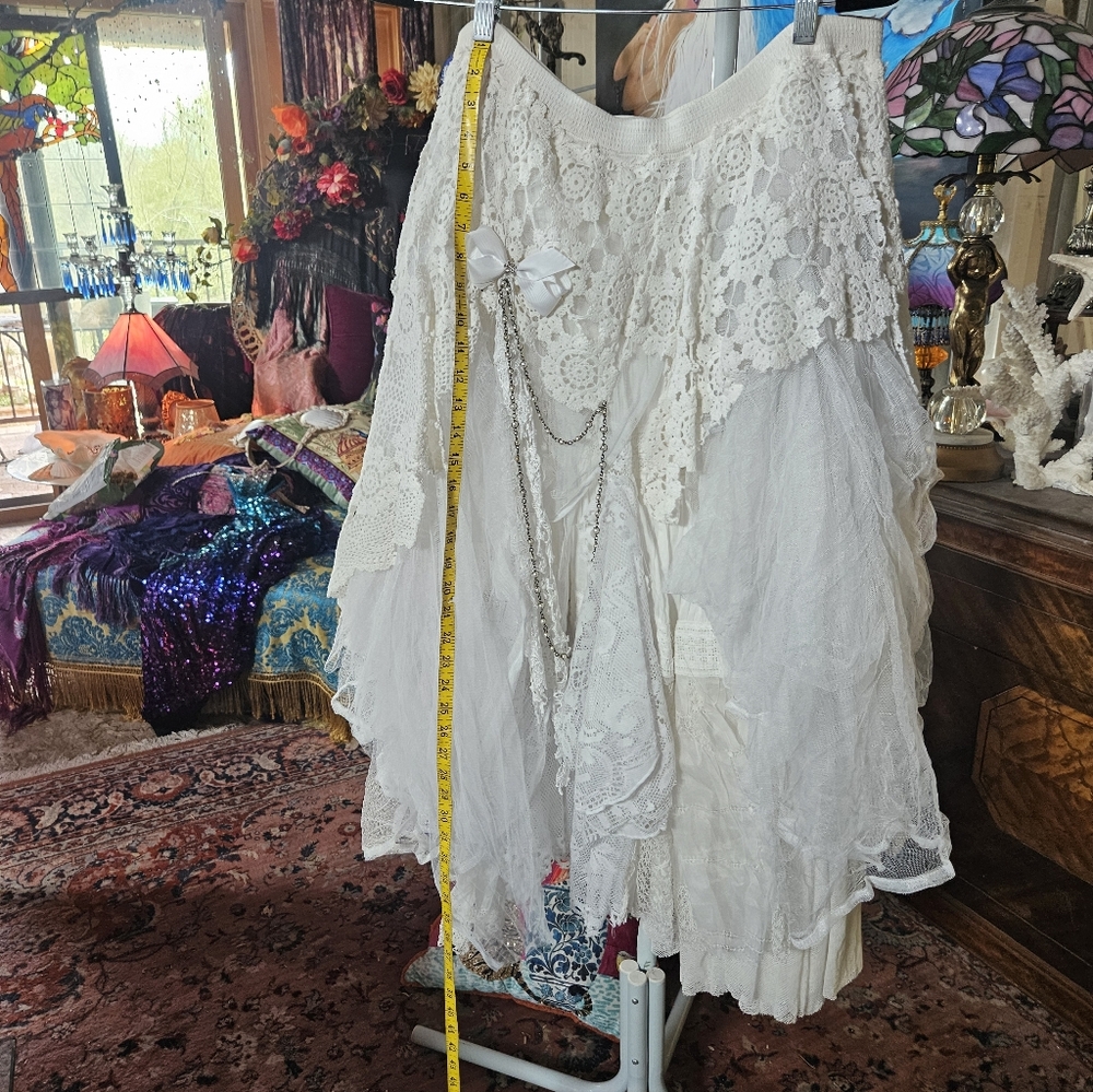 OOAK NWOT CUSTON LACE SKIRT - Picture 8 of 16